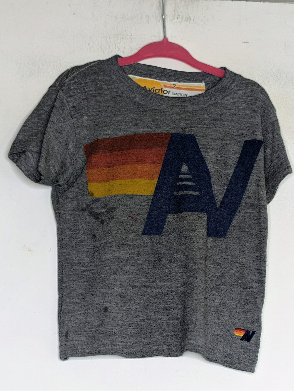 Aviatior Nation toddler tee STAINS